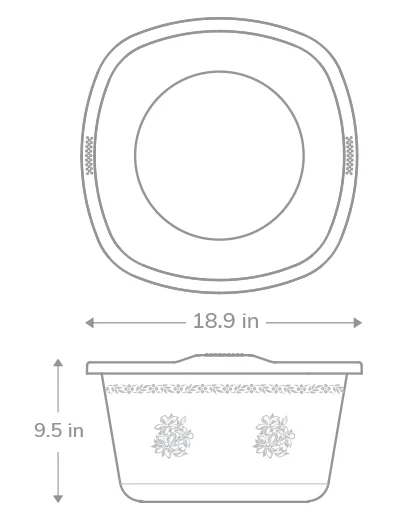 Pure Plastic Basin Tub - Graceware
